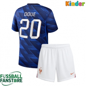 Frankreich Desire Doue #20 Replik Heimtrikot Kinder WM 2026 Kurzarm (+ Kurze Hosen)